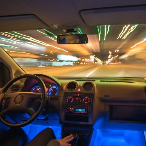 4-Pack Bluetooth Multicolor Car Interior LED Accent Lights