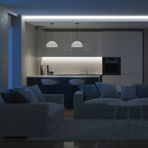 50ft RGB Remote Control Peel-and-Stick Installation LED Light Strip