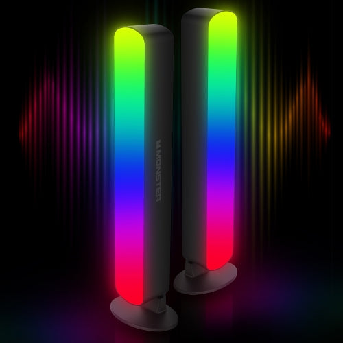 Smart LED Light Bars 2 Pack, Multi-Color Sound Reactive Dimmable Razor Chroma