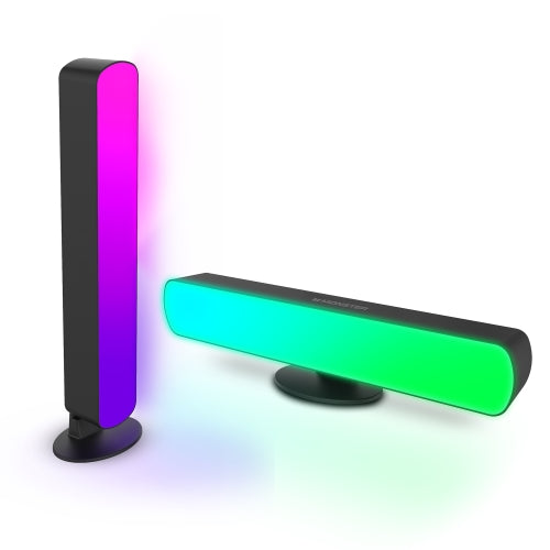 Smart LED Light Bars 2 Pack, Multi-Color Sound Reactive Dimmable Razor Chroma