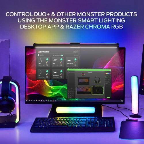 Duo Monitor Light Bar: Reduce Glare, Enhance Comfort, Boost Style, Level Up Your Gaming Atmosphere