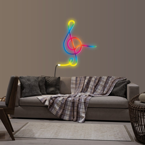 Smart 16.4 Ft Neon Outdoor LED Light Strip, RGB+IC Wi-Fi LED Rope Light, Water Resistant
