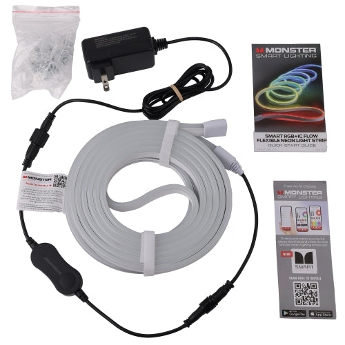 Smart 16.4 Ft Neon Outdoor LED Light Strip, RGB+IC Wi-Fi LED Rope Light, Water Resistant