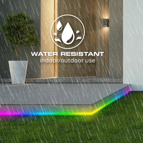 Smart 16.4 Ft Neon Outdoor LED Light Strip, RGB+IC Wi-Fi LED Rope Light, Water Resistant