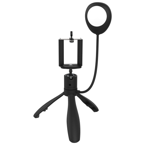 2-in-1 Dimmable Selfie Light Mount, Handheld or Fixed Tripod, 3 White Settings