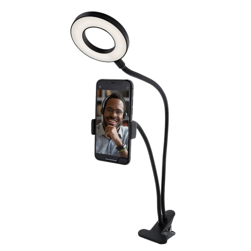 3.5 inch Multi White LED Ring Light, Clip-on Phone Mount for Vlogging