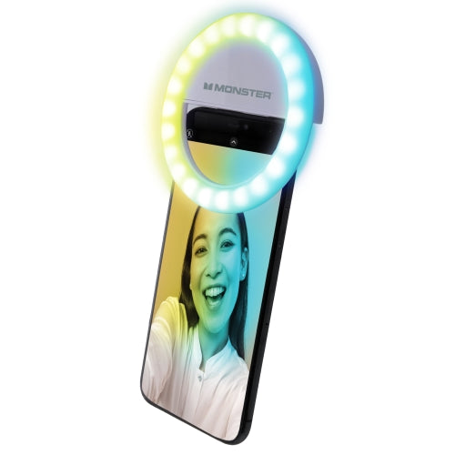 Selfie Light Clip, For Smartphones/Laptops/Tablets, 15 Color Modes