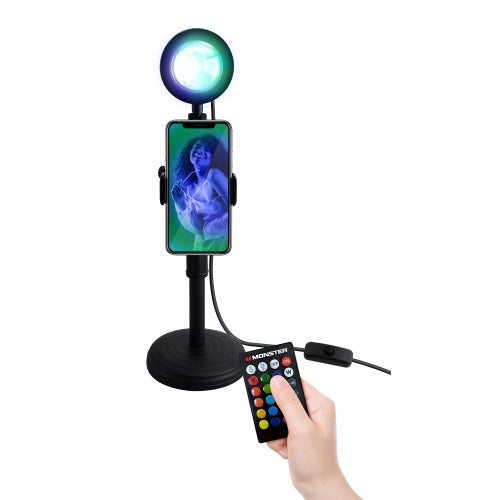 Sunset Selfie Lamp Light, Multi-color LED Lights, TikTok, Smartphone Mount