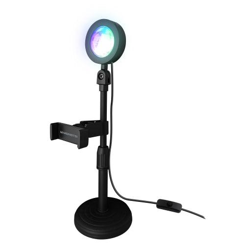 Sunset Selfie Lamp Light, Multi-color LED Lights, TikTok, Smartphone Mount