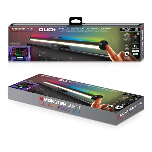 LED Duo Monitor Light Bars: Smart Color, Razer Chroma, App Control