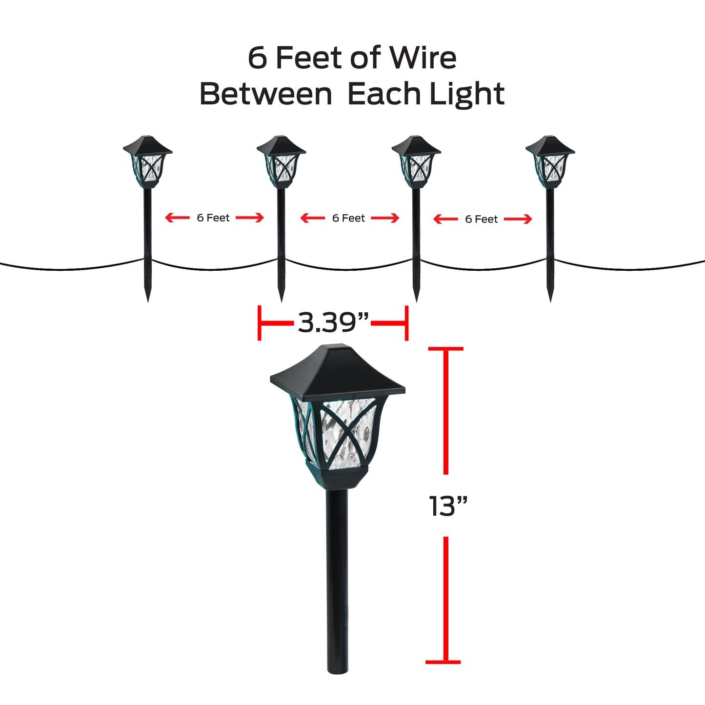 Smart Outdoor Sound Reactive Pathway LED Lights, 4 Individually Controlled Dimmable LEDs, IP44 Water & Weather Resistant