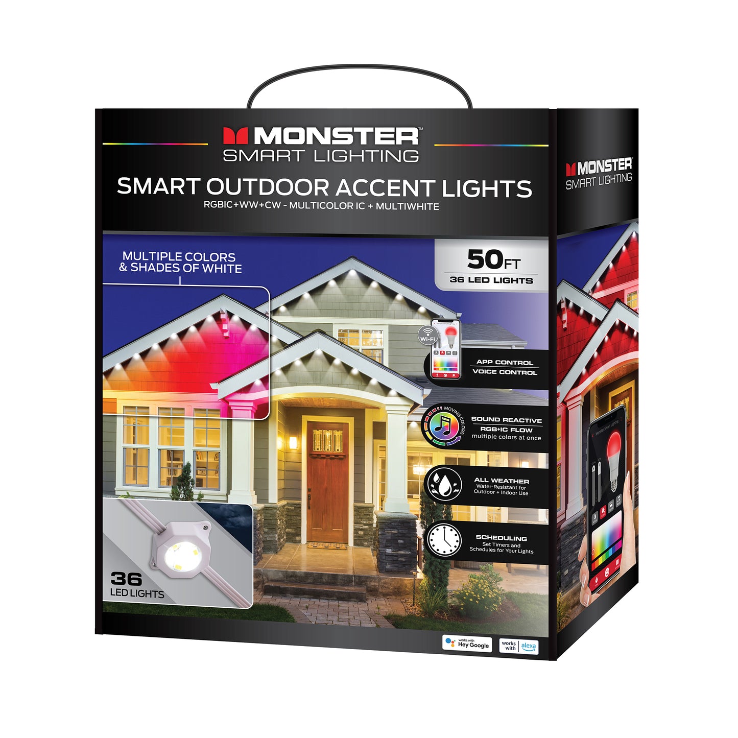 Smart Permanent Outdoor Lights, LED Eaves Lights, Weather & Water Resistant