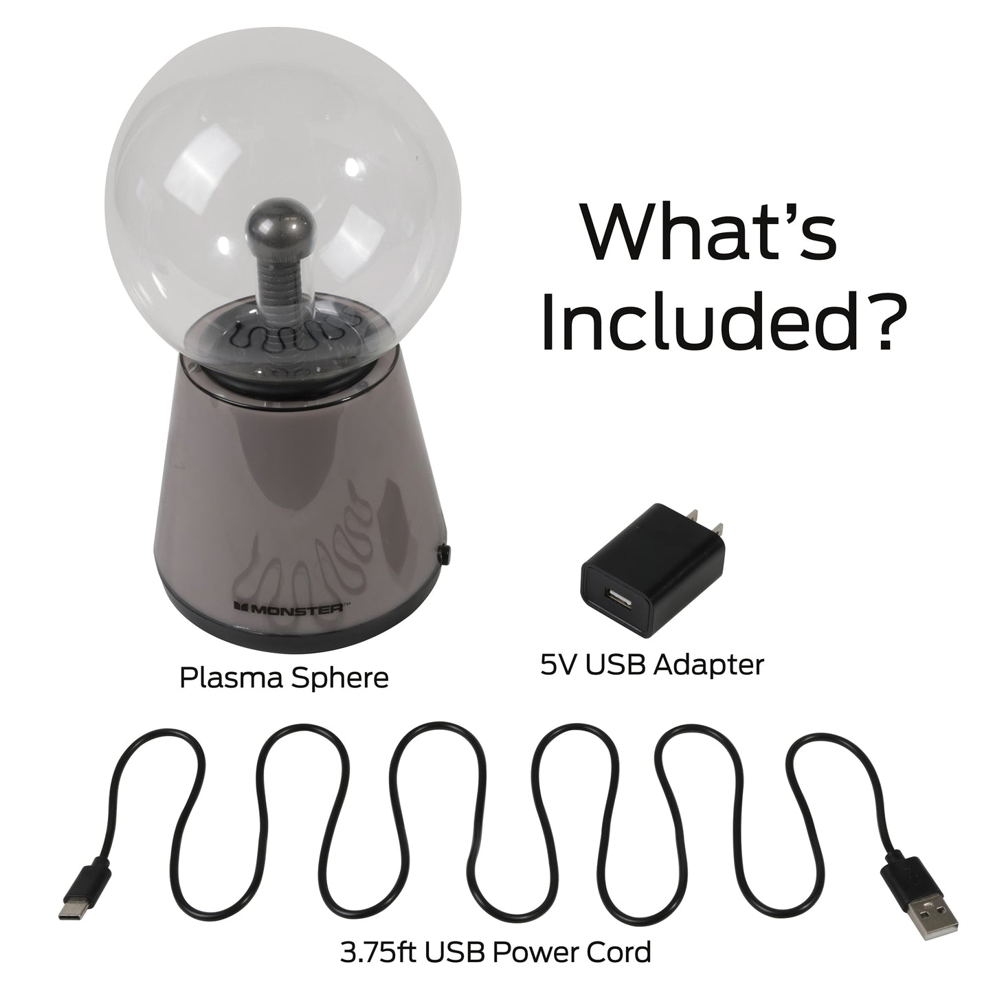 5.5" Plasma Sphere Multicolor Base, Timer Mode, Control Electrostatic Flow with Touch