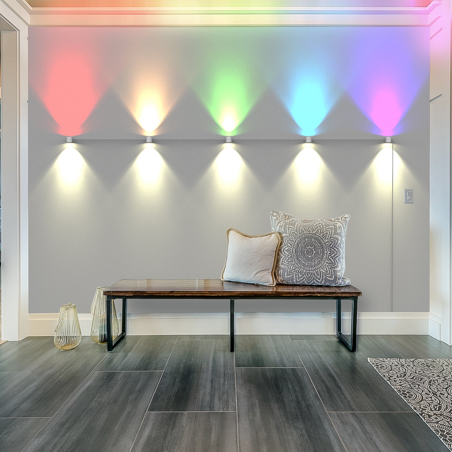 Multi-Position Indoor 12ft 2-Sided Sconce Lights, Wi-Fi & Voice Controlled, Razer Chroma