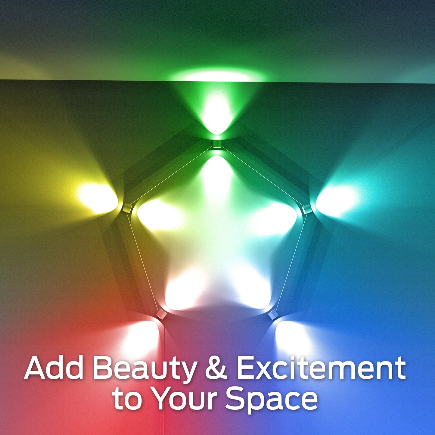 Multi-Position Indoor 12ft 2-Sided Sconce Lights, Wi-Fi & Voice Controlled, Razer Chroma