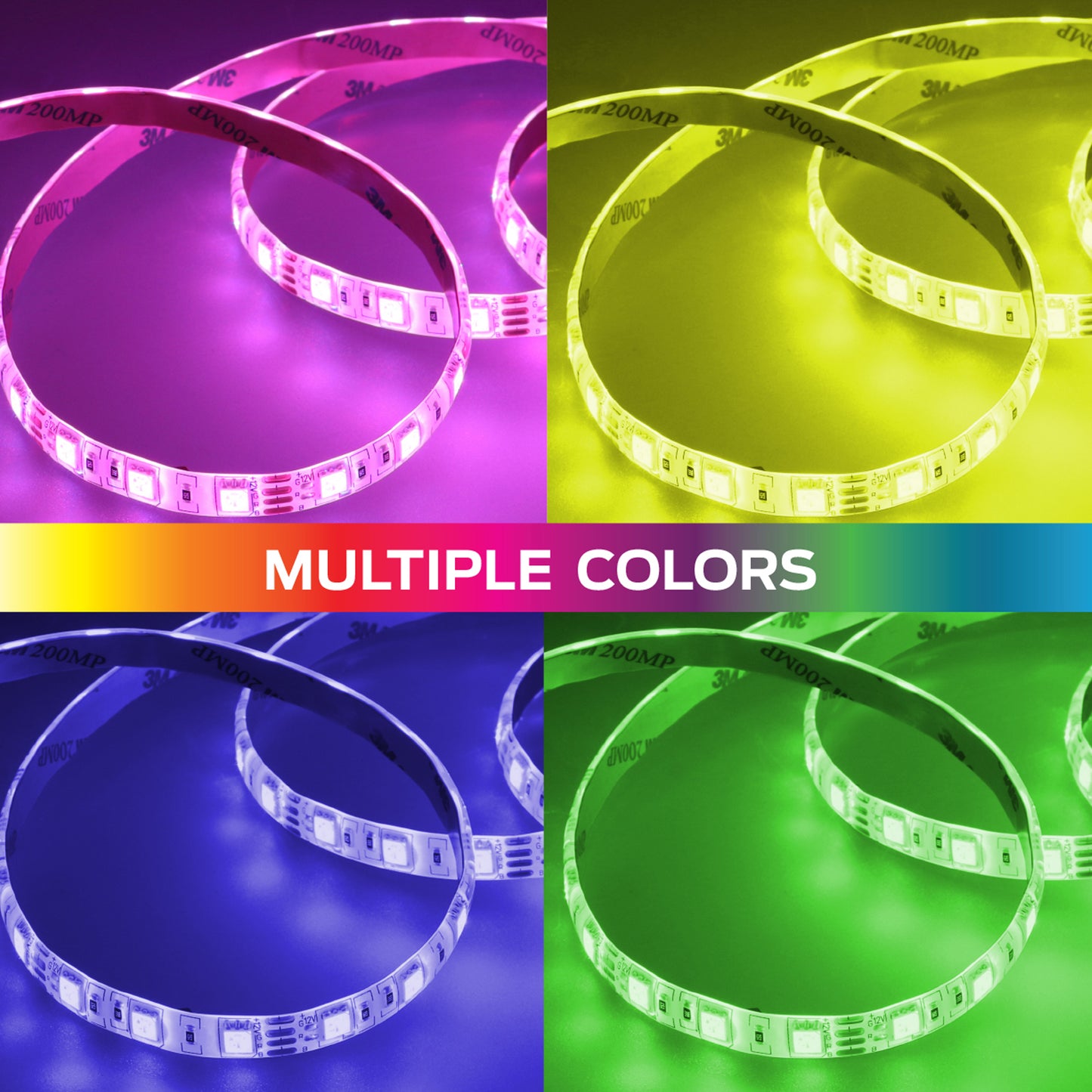 6.5ft Multi-Color LED Car Accent Light Strip
