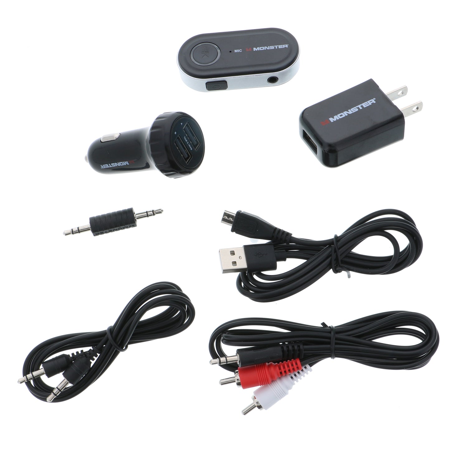 7-Piece Bluetooth Audio Receiver Kit, Great For Car/Home Use