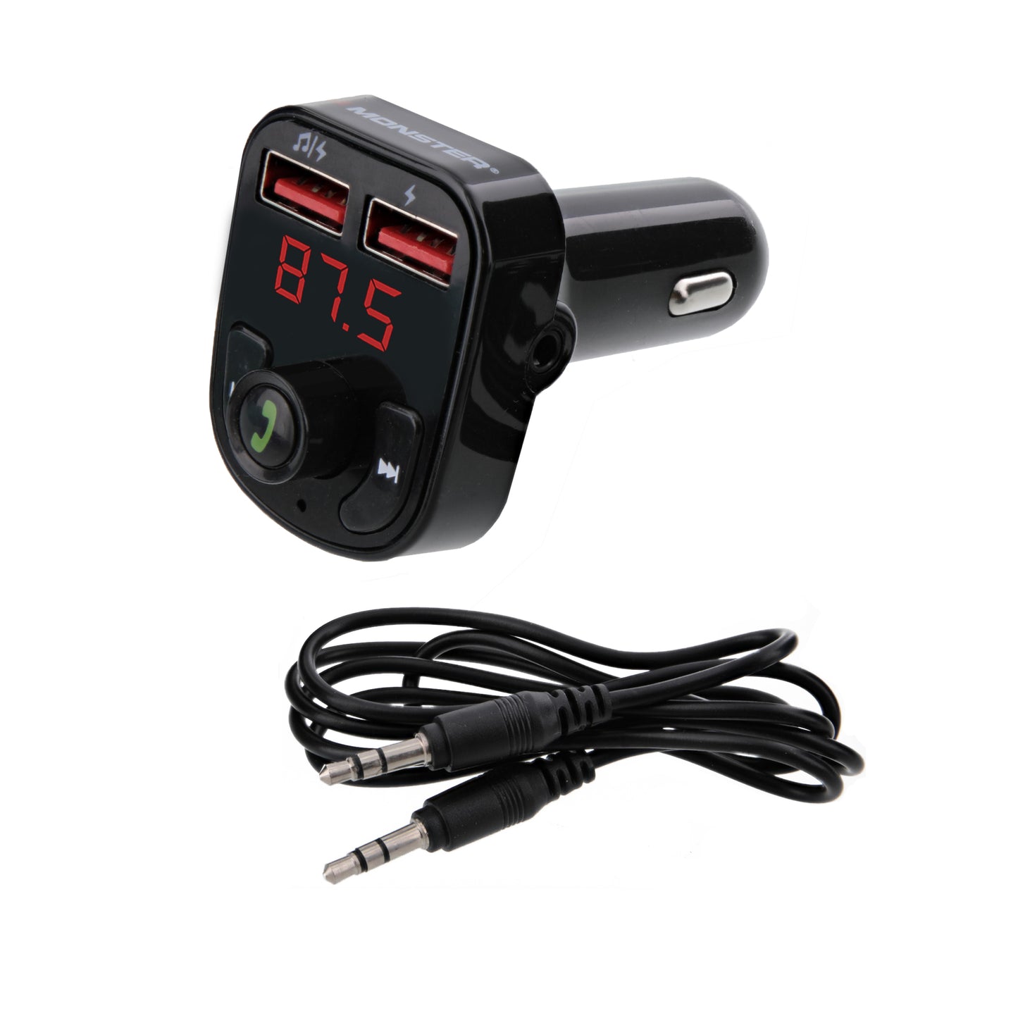 Bluetooth FM Transmitter With 3.1 Amp USB Charging Ports, USB/USB-A