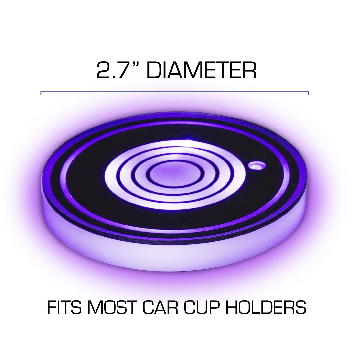 2 pack Multi-Color LED Cup Holder Sensor Lights, Coaster Rechargeable