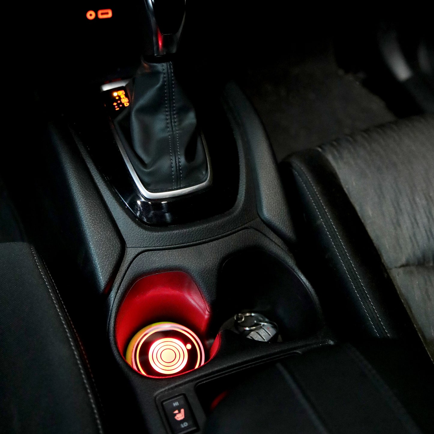 2 pack Multi-Color LED Cup Holder Sensor Lights, Coaster Rechargeable