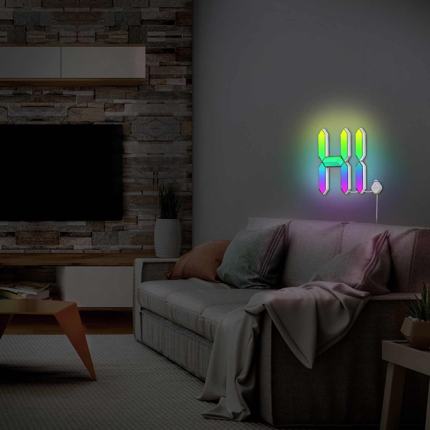 Smart Wi-Fi 3D 3-Segment Digit LED Art Panel Starter Kit