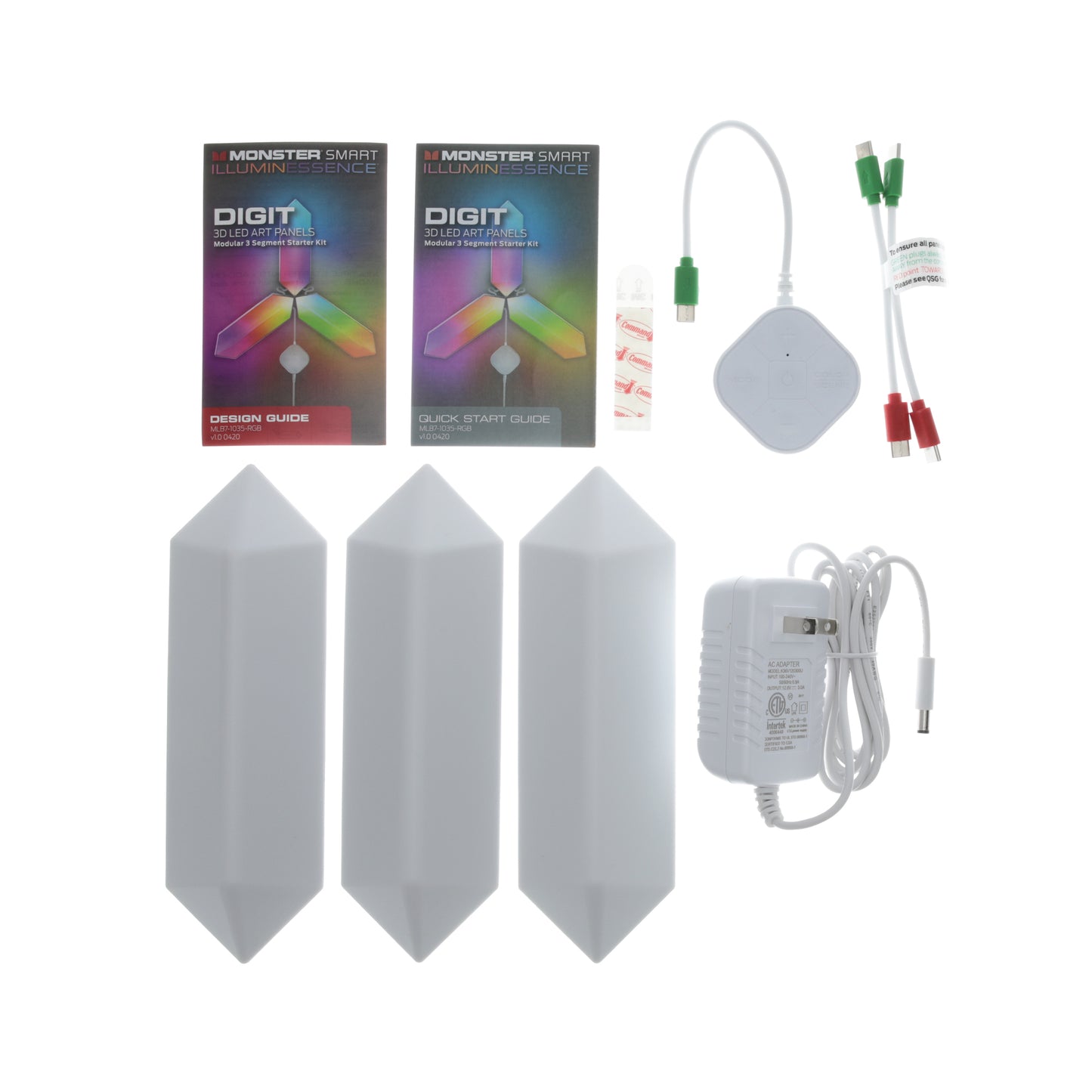 Smart Wi-Fi 3D 3-Segment Digit LED Art Panel Starter Kit