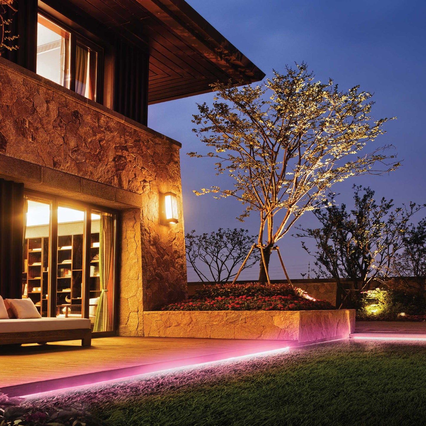 Outdoor 16.4 ft Multi-Color LED Light Strip, Multi-White