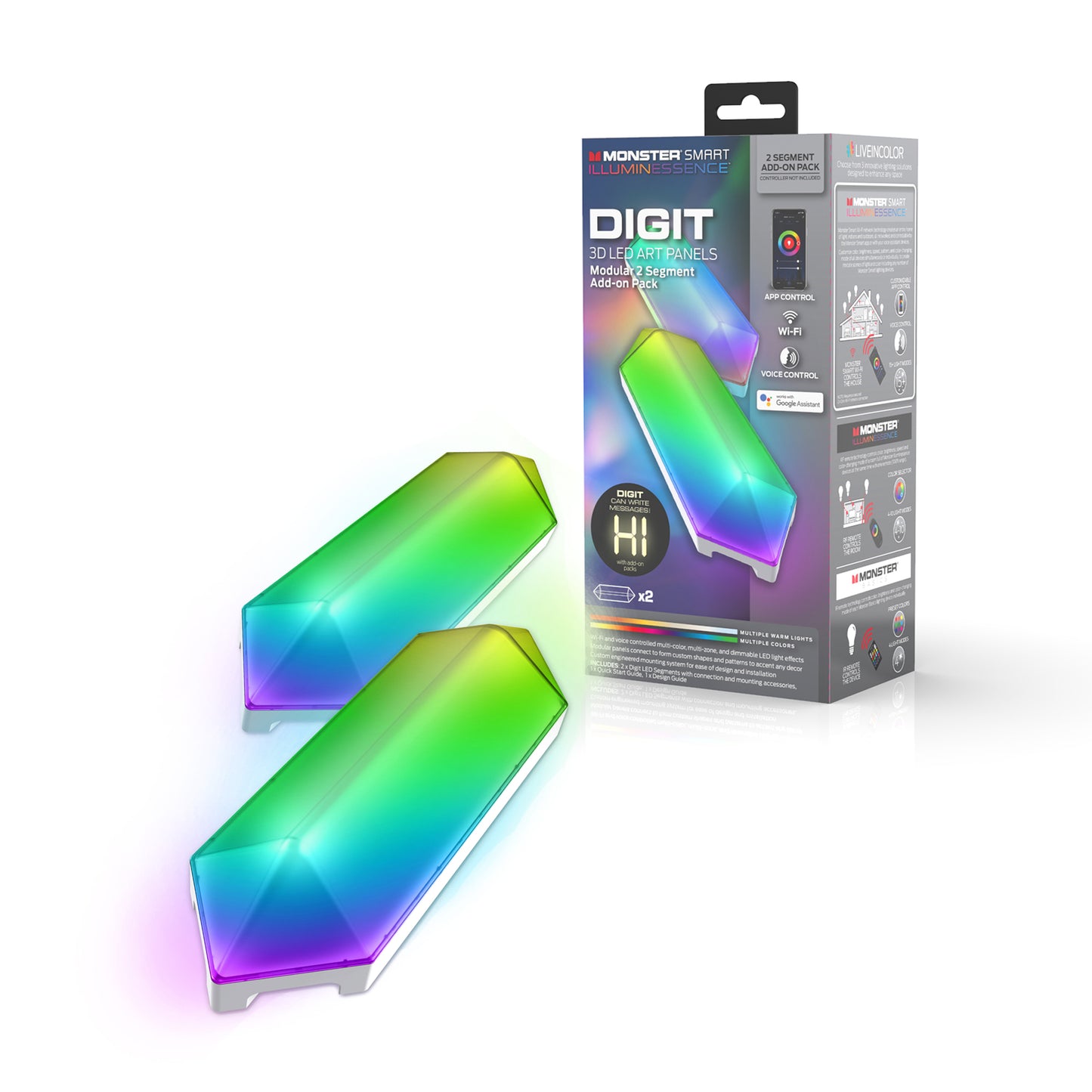 Smart Wi-Fi 3D 3-Segment Digit LED Art Panel Starter Kit