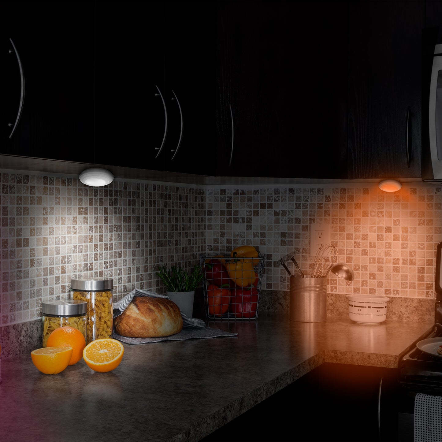 3 Pack Multicolor LED Touch Control Tap Lights with Remote Control