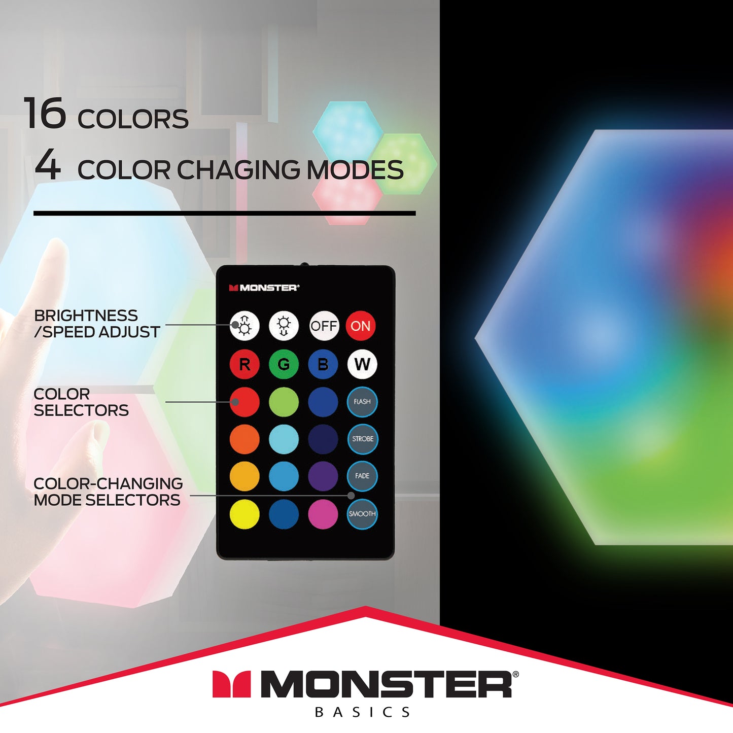 3-Pack Multi-Color LED Touch Light, 4 Unique Color-Changing Modes
