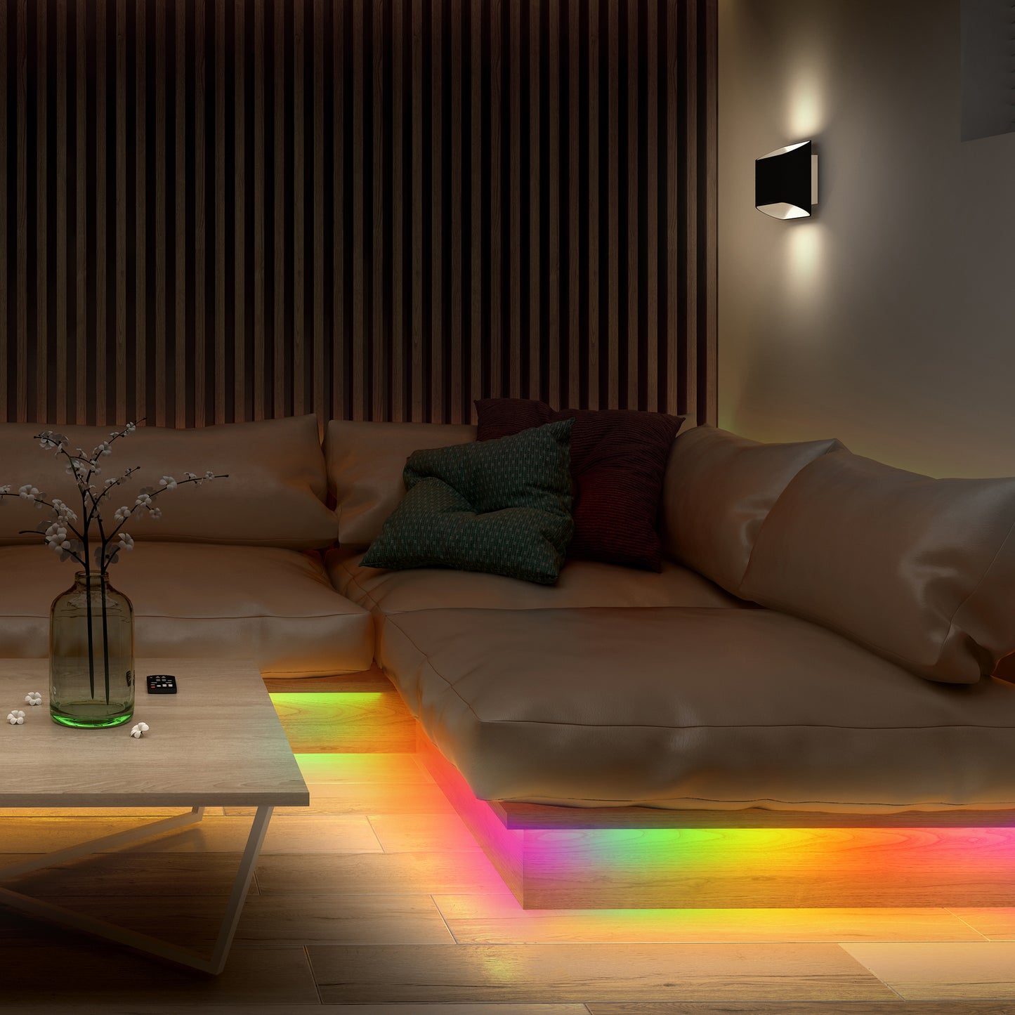 Smart Color Flow Indoor LED Light Strip, Multiple Colors at Once