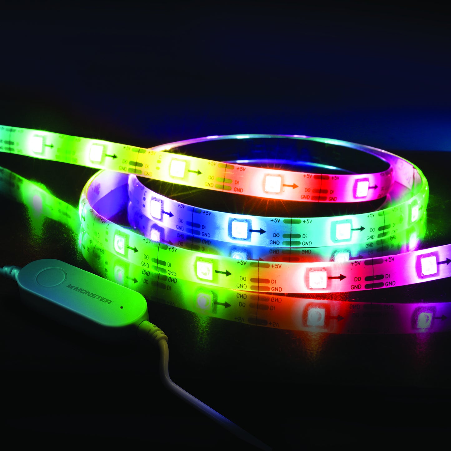 Smart Color Flow Indoor LED Light Strip, Multiple Colors at Once