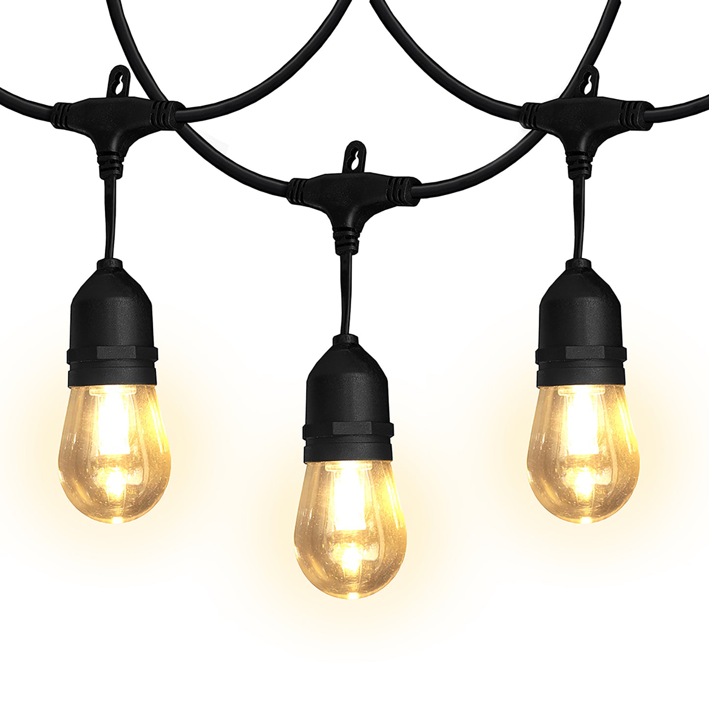 Smart App Wi-Fi 35ft Outdoor Water-Resistant Bistro Patio LED String Light, Multi-Zone, Voice Control