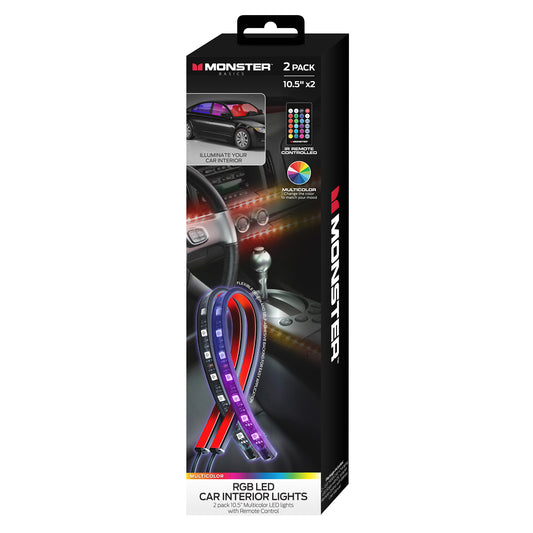 2-Pack Bluetooth Car Interior LED Accent Lights