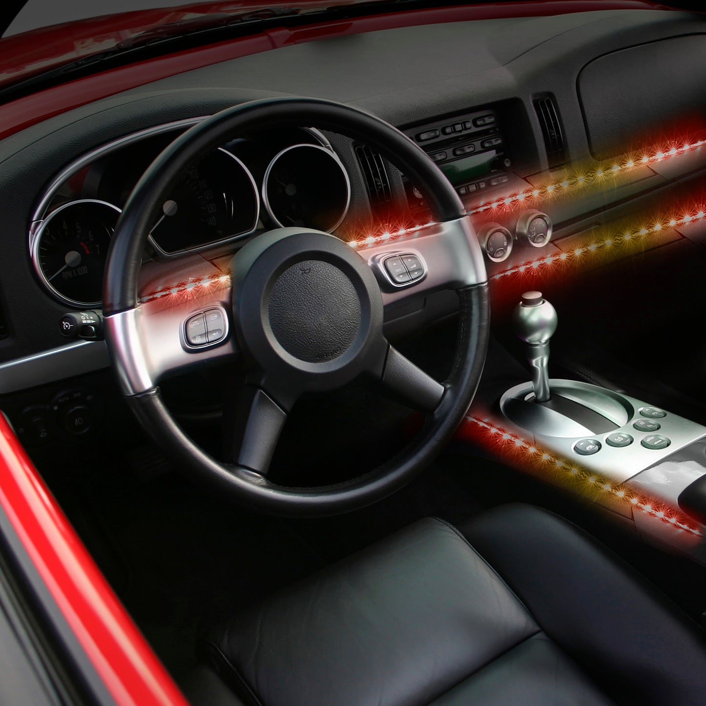 2-Pack Bluetooth Car Interior LED Accent Lights