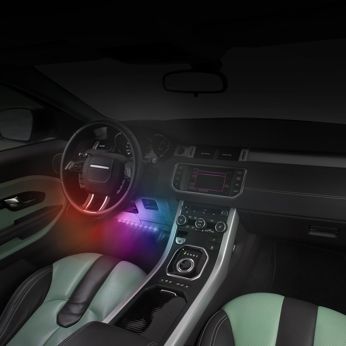 2-Pack Bluetooth Car Interior LED Accent Lights