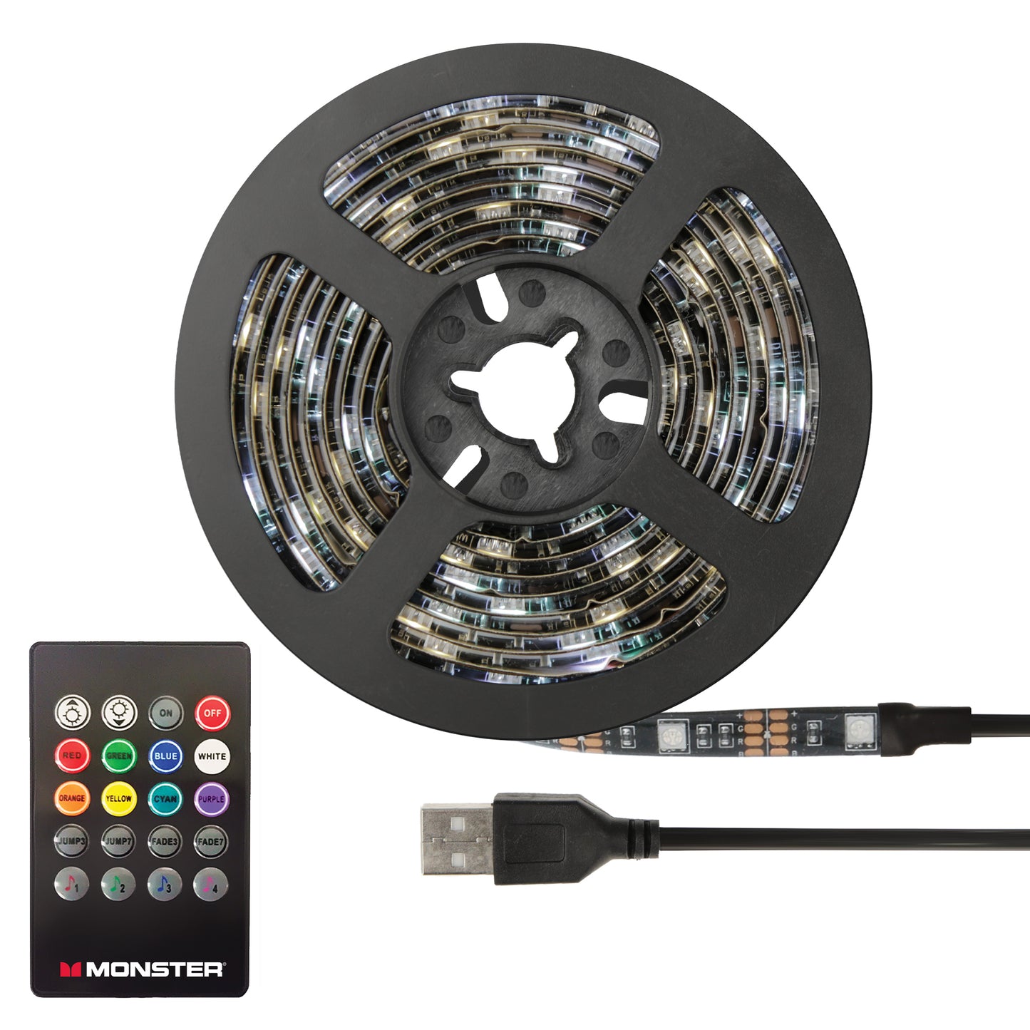 Sound Reactive Multicolor Indoor LED Light Strip, Remote Controlled