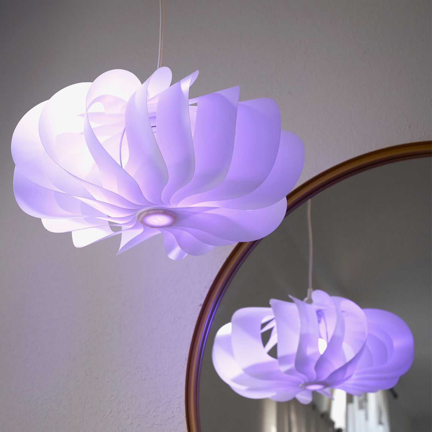 15ft Curved Smart App Multi-Color Hanging Pendant Light