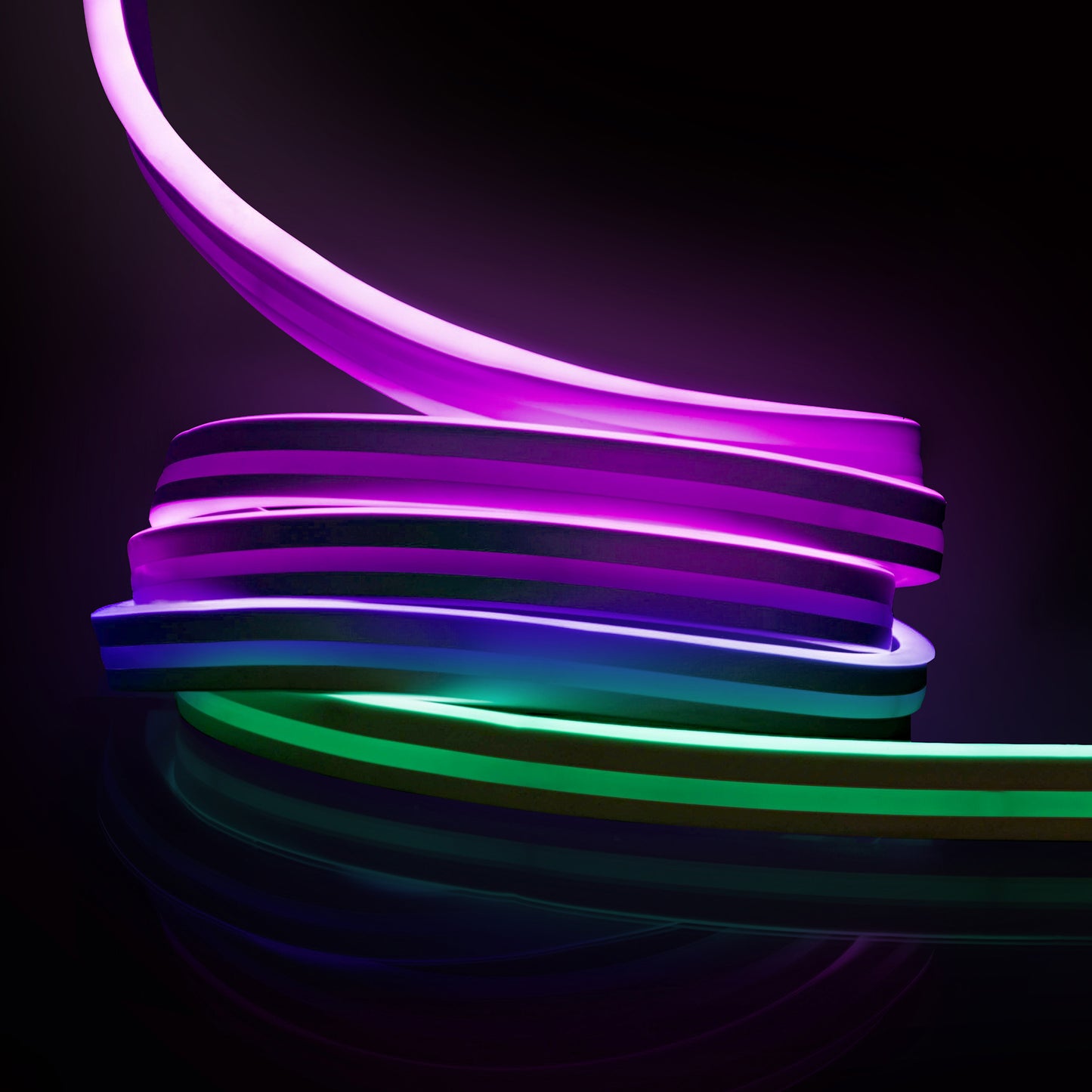 6.5ft Sound Reactive Neon Flex+ Light and 3D Memory Wire Core