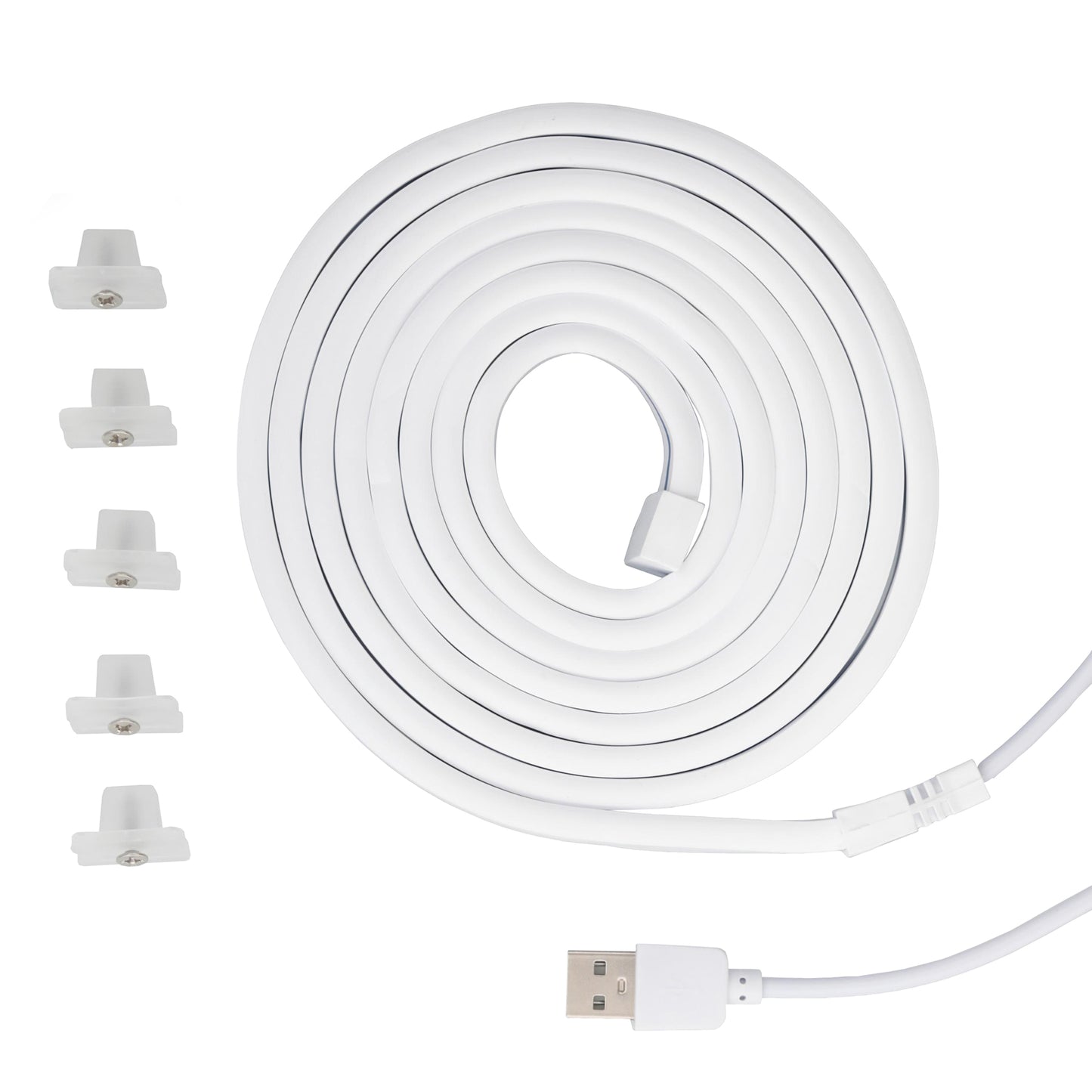 6.5ft Sound Reactive Neon Flex+ Light and 3D Memory Wire Core