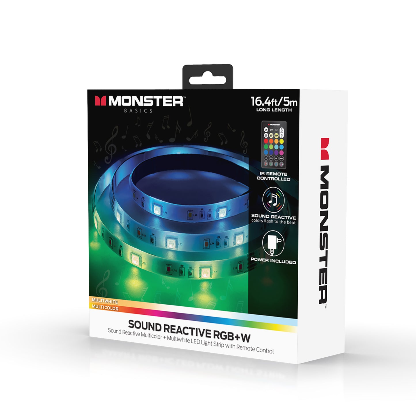 Sound Reactive Color Flow Indoor LED Light Strip, Remote Controlled