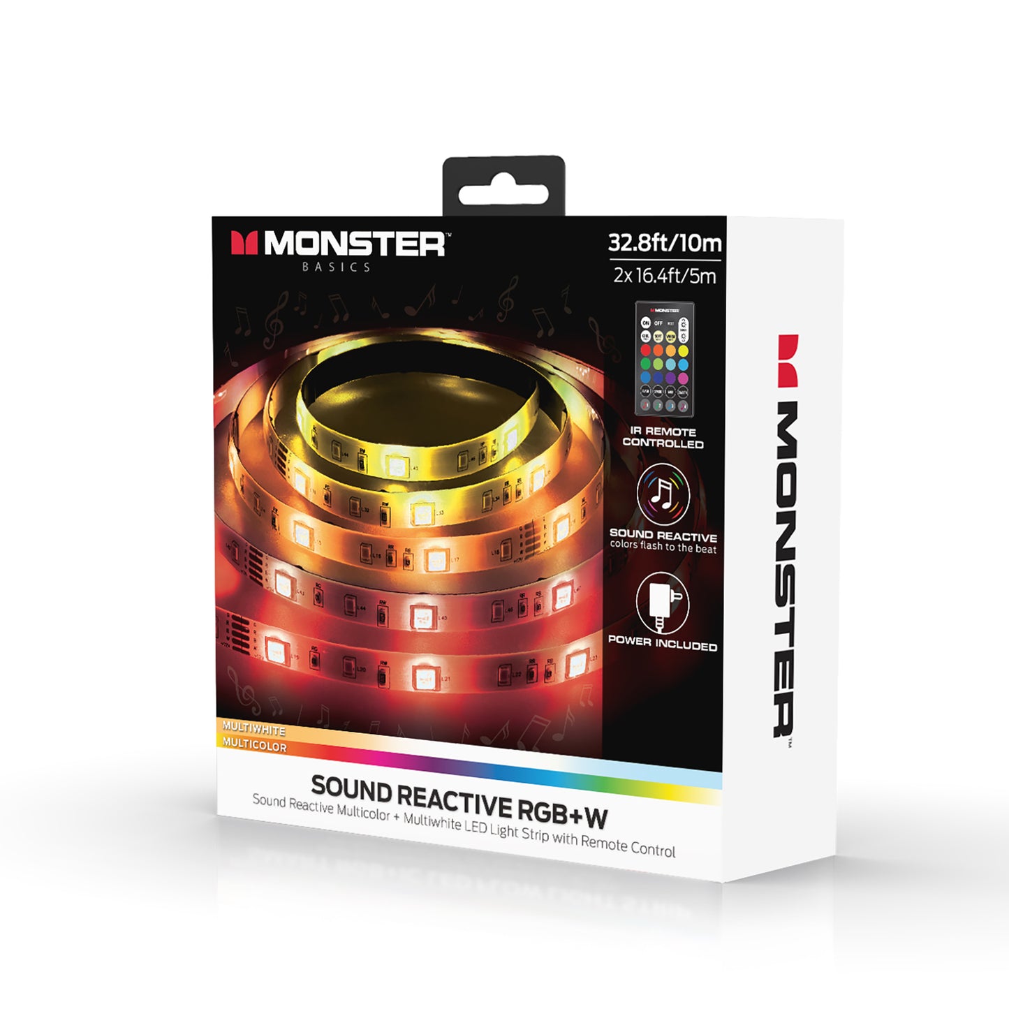 Sound Reactive Color Flow Indoor LED Light Strip, Remote Controlled