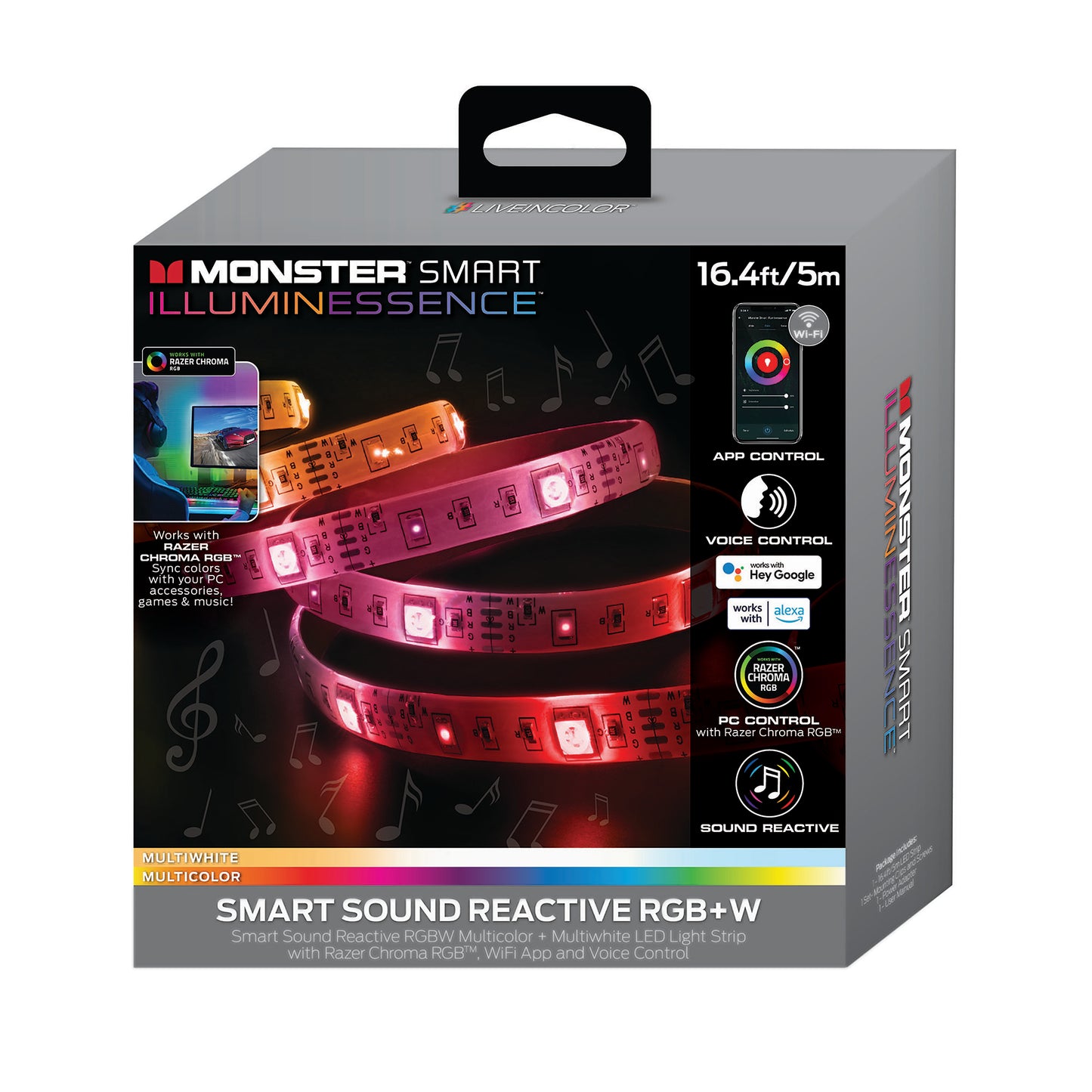 Smart Sound Reactive Multi-color Multi-white Indoor LED Light Strip
