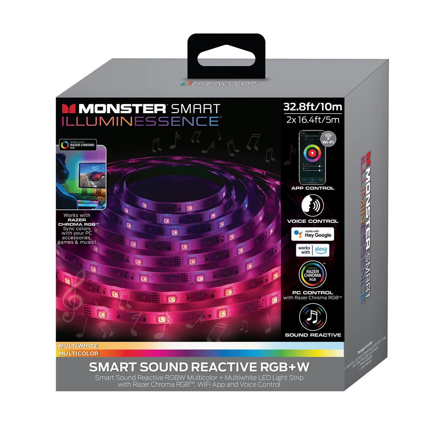 Smart Sound Reactive Multi-color Multi-white Indoor LED Light Strip