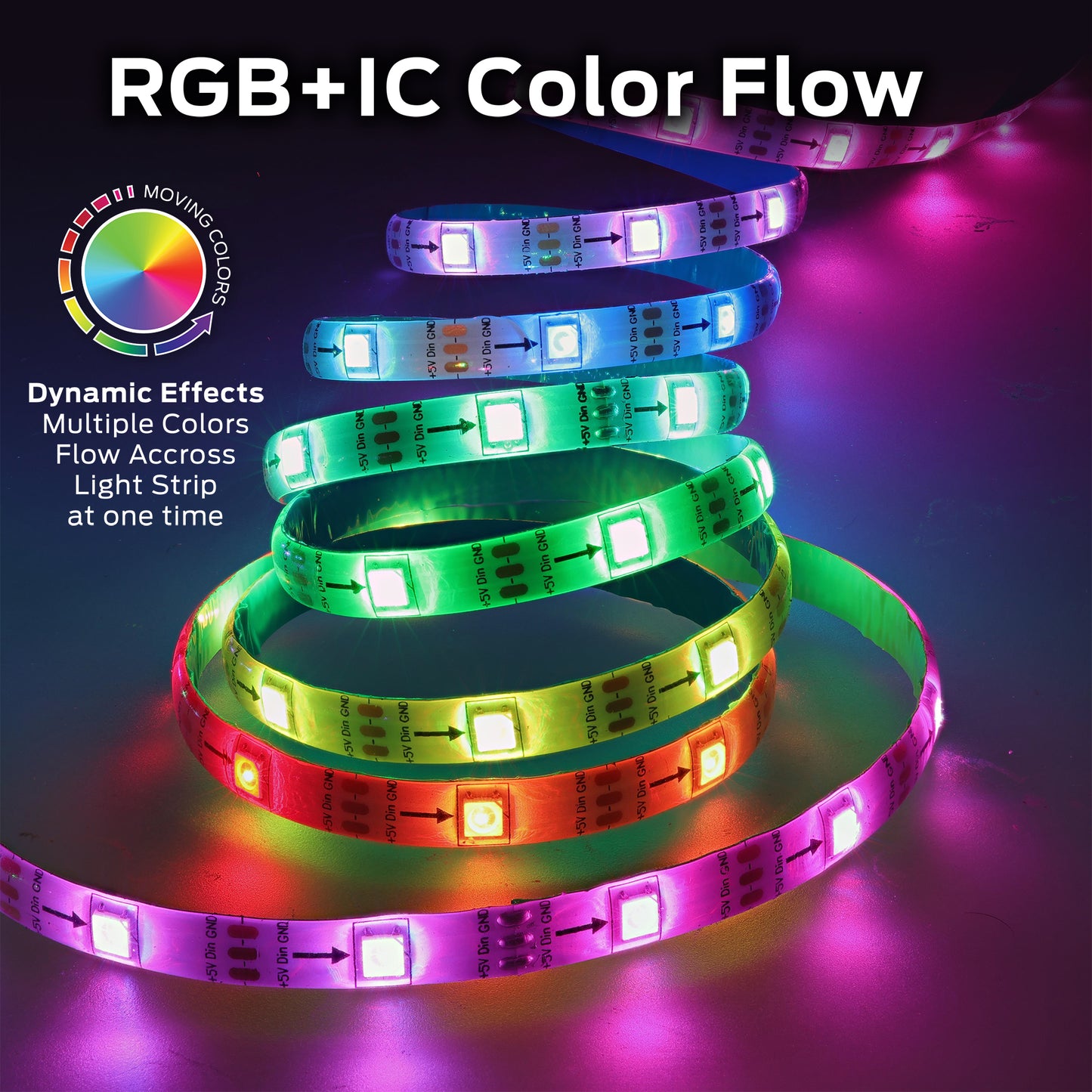 Smart Sound Reactive Color Flow Indoor LED Light Strip, Razer Chroma