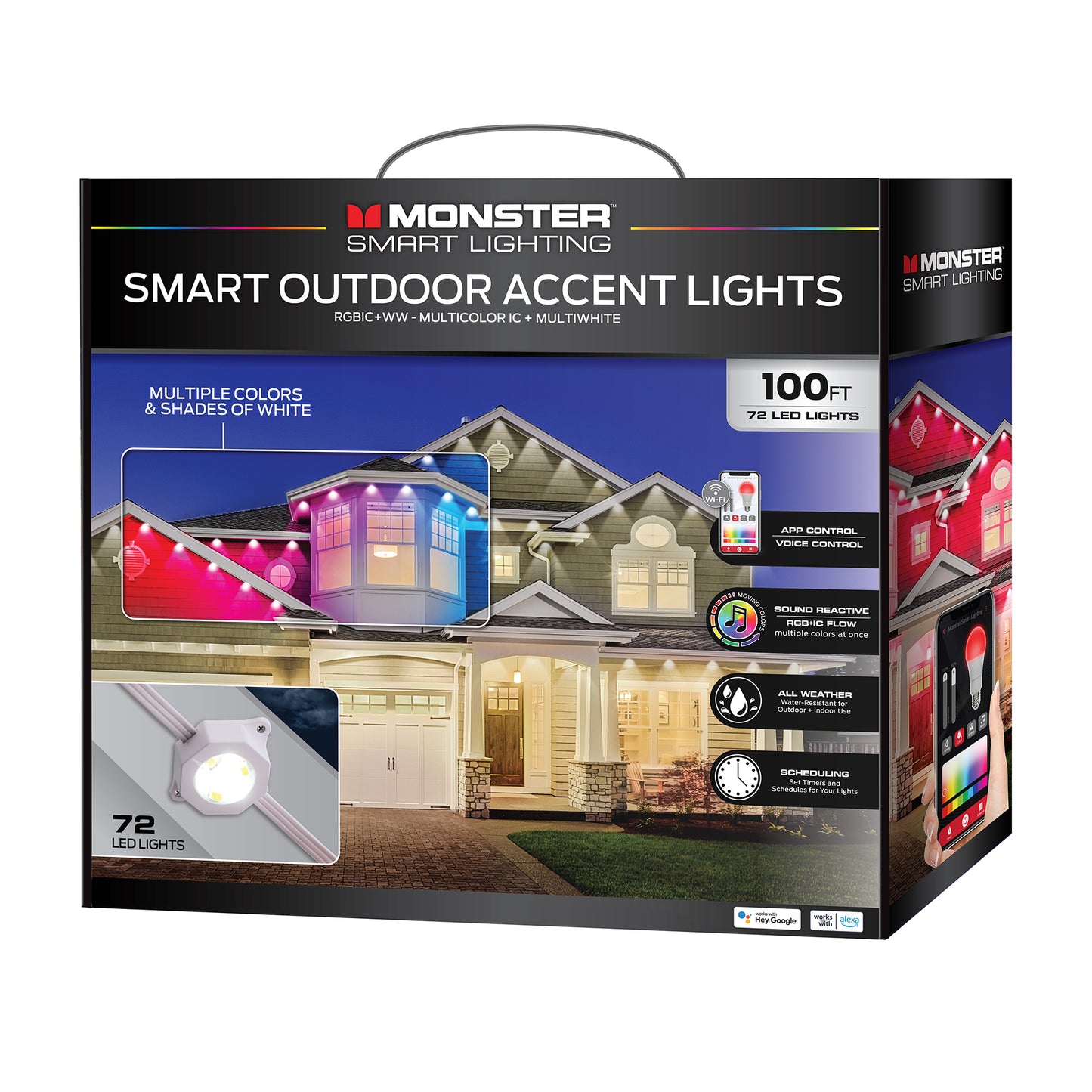 Smart Permanent Outdoor Lights, LED Eaves Lights, Weather & Water Resistant