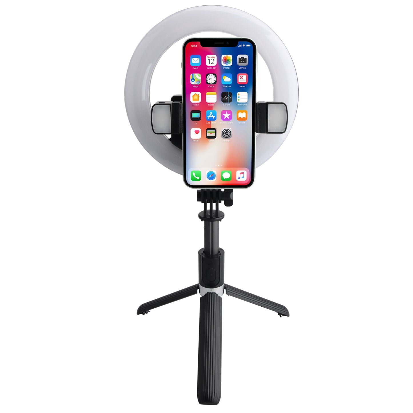 Multi-White 7” LED Ring Light, Phone Mount