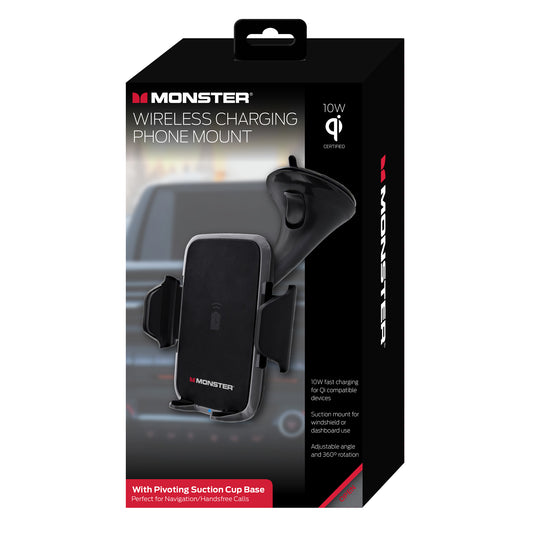 Wireless 10W Charging Dash Suction Phone Mount