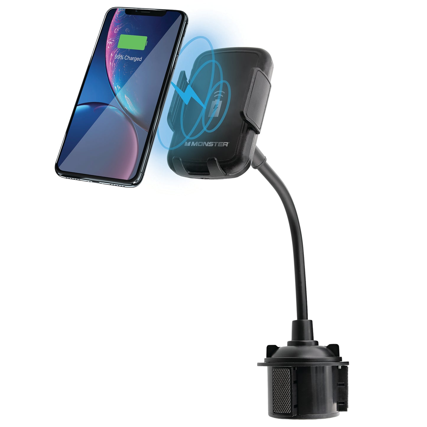 Wireless 10W Charging Cup Holder Phone Mount