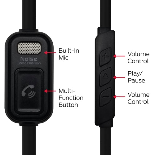 3ft Auxiliary Audio Cable with Hands-Free Mic, (Stereo), Smartphone Compatible